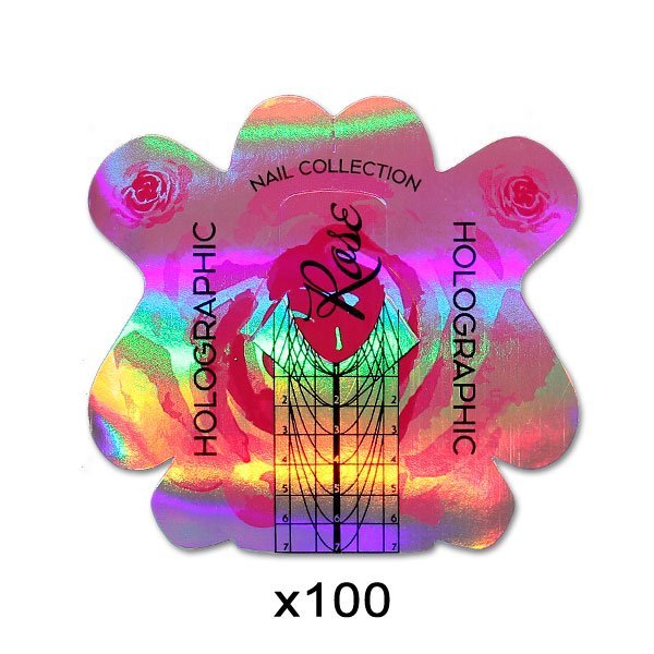 cartine professionali per ricostruzione unghie holographic da 100pz