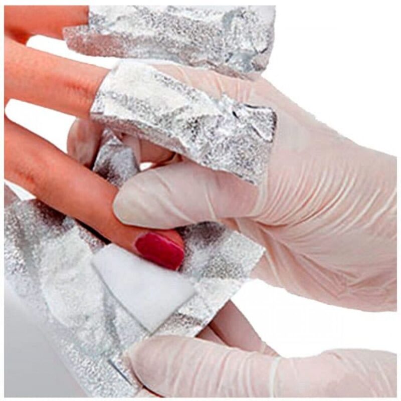 Fogli di alluminio per Rimuovere Smalto Semipermanente 100pz